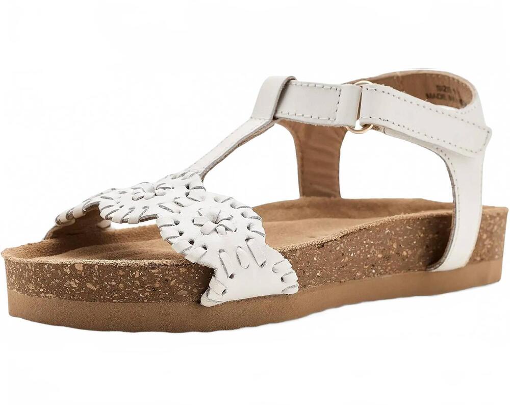 NEW JACK ROGERS girls lauren playground sandals in white
